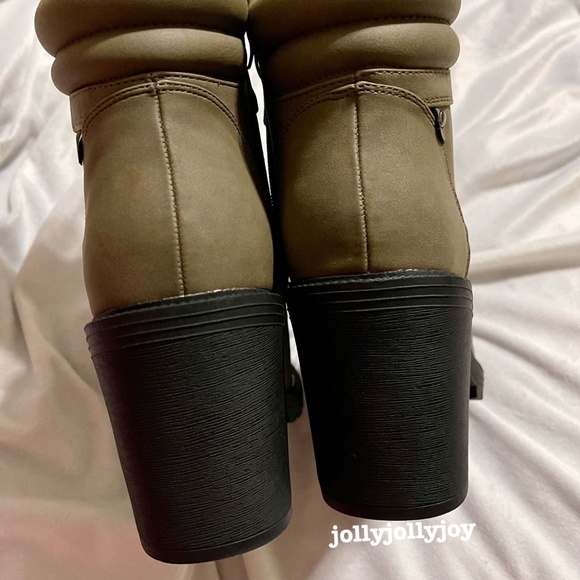 NWOT Torrid Olive Green Faux Leather Lace-Up Hiker Boot 9WW - Picture 5 of 15